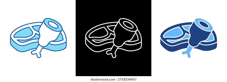 Ilustración vectorial triplestyle Healthy Meat Icon