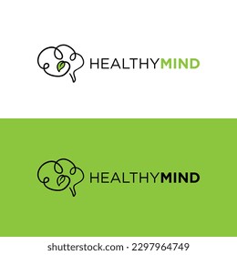 Healthy mind logo icon vector.