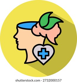Healthy Mindset Icon isometric Vector Illustration