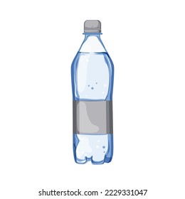 healthy mineral water bottle cartoon. healthy mineral water bottle sign. isolated symbol vector illustration