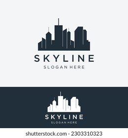 Healthy modern city skyline logo design.Logo for business, property, building and architect.