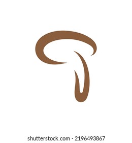 healthy mushroom logo icon vector template