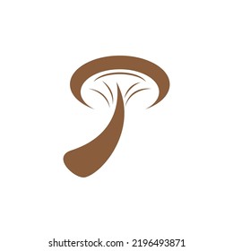 healthy mushroom logo icon vector template