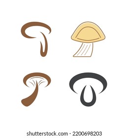 healthy mushroom logo icon vector template