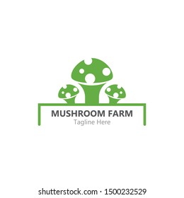 healthy mushroom logo vector template