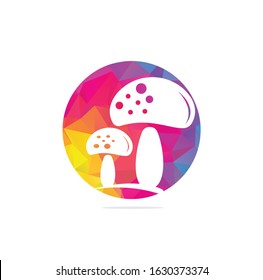 healthy mushroom logo vector template. Mushroom logo.	