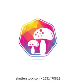 healthy mushroom logo vector template. Mushroom logo.	