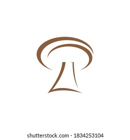 healthy mushroom logo vector template