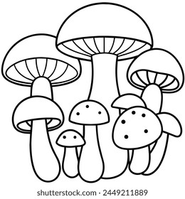 healthy mushrooms  vector illustration of human