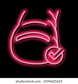 healthy nail neon light sign vector. healthy nail illustration