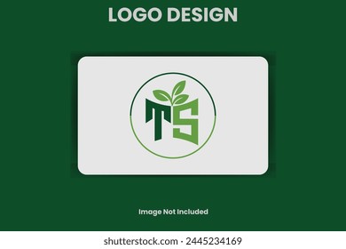 Healthy natural product label TS logo design
