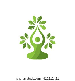 Healthy nature people logo