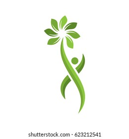 Healthy nature people logo