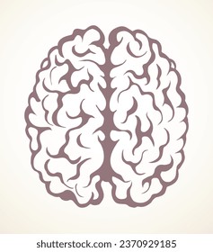 Cerebro. Señal de icono de dibujo del vector