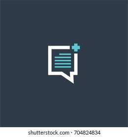 The healthy news, simple and clean logo, suitable for your business, hospital info and related
