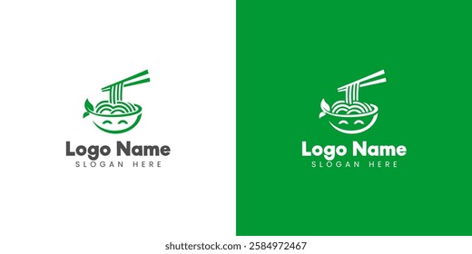Healthy noodles food logo for restaurant