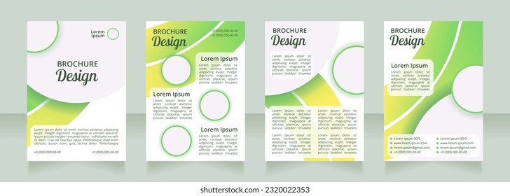 Healthy nutrition and dieting blank brochure layout design. Vertical poster template set with empty copy space for text. Premade corporate reports collection. Editable flyer paper pages