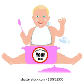 Healthy nutrition food for baby.Vector