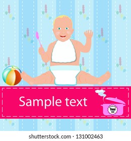 Healthy nutrition food for baby.Vector