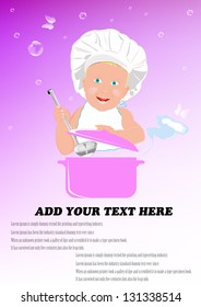 Healthy nutrition food for baby.Vector