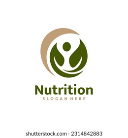 Healthy nutrition logo template design vector