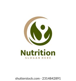 Vector de diseño de plantillas de logotipo de nutrición saludable