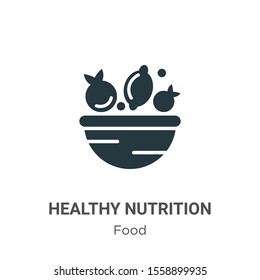 Healthy nutrition vector icon on white background. Flat vector healthy nutrition icon symbol sign from modern food collection for mobile concept and web apps design.