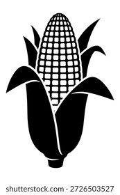 Saludable oído nutritivo de maíz alimento de cereales cosecha de verduras cultivo agricultura glifo icono de diseño simple