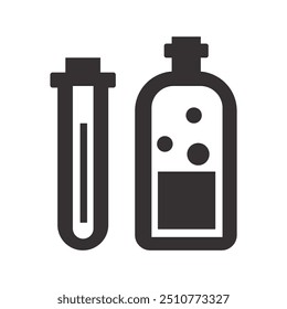 Healthy Oils Icon Black and White Vector Graphic