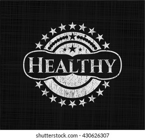 Healthy on blackboard