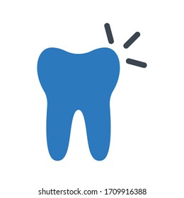 healthy oral vector glyph color icon 