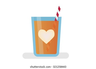 Healthy Orange juice vector illustration