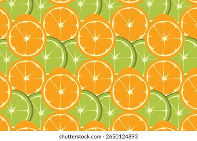 Healthy Orange Slice Fruit Mesh Seamless Pattern For Fabric , poster, packaging , branding 
