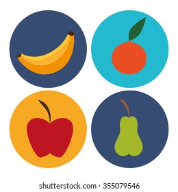 Healthy and organic concept with food icons design, vector illustration 10 eps graphic.