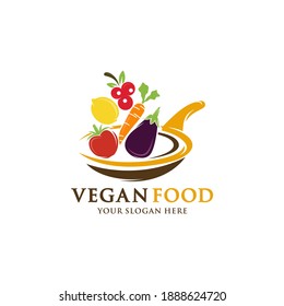 Healthy Organic eco vegetarian food Logo design vector template. Ecology Health eco Organic Logo fresh from farm vegetables Logotype concept icon.
