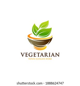 Healthy Organic eco vegetarian food Logo design vector template. Ecology Health eco Organic Logo fresh from farm vegetables Logotype concept icon.
