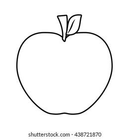 Healthy and organic food. Apple fruit icon. vector graphic