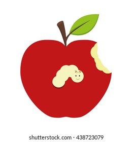 Healthy and organic food. Apple fruit icon. vector graphic