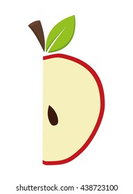 Healthy and organic food. Apple fruit icon. vector graphic