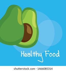 Healthy and organic food design, Fresh natural market product quality and eco theme Vector illustration