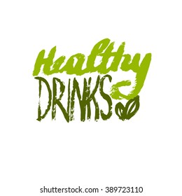 Healthy organic food label for vegetarian restaurant, vegan cafe menu