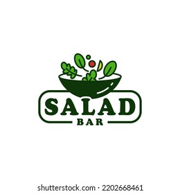 Healthy Organic Food Vegetable Salad Logo Design