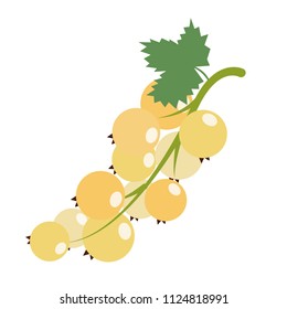 Healthy organic yellow currant, colorful tropical nature fresh fruit objects.