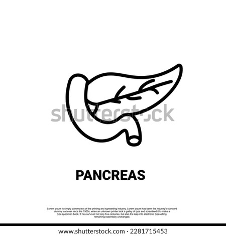 Healthy pancreas concept. Vector illustration