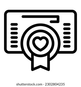 Healthy pass icon outline vector. Digital certificate. Mobile control