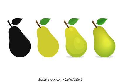 Healthy pears vector