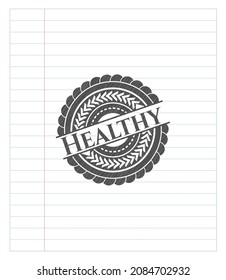 Healthy pencil draw. Vector Illustration. Detailed. 