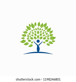healthy people leaf life logo