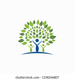 healthy people leaf life logo