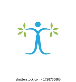 Healthy people logo illustration vector template